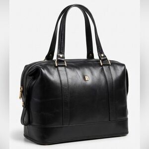 Elegant Vintage Black BALLY Leather Bag